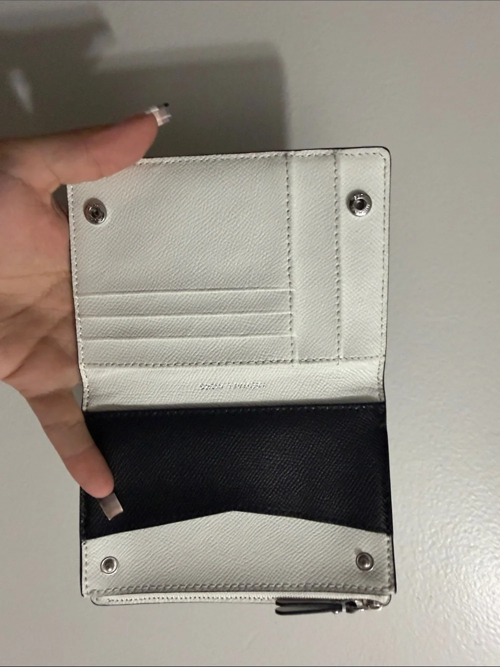 Michael Kors Black Saffiano Leather Zip Card Case